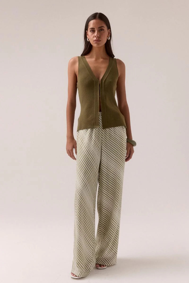 Vista Pant Olive Stripe / Sovere