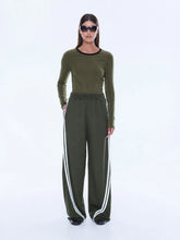 Load image into Gallery viewer, Valentina Stripe Pant Olive / Ena Pelly