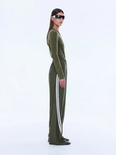 Load image into Gallery viewer, Valentina Stripe Pant Olive / Ena Pelly