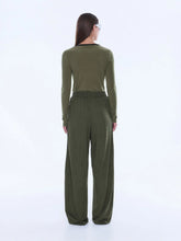 Load image into Gallery viewer, Valentina Stripe Pant Olive / Ena Pelly