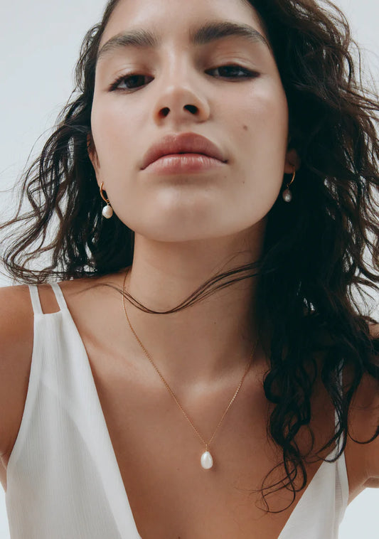 Keshi Pearl Necklace Gold | Saint Valentine