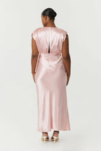 Load image into Gallery viewer, Satin Cross Over Gather Dress Fairy Floss  | Third Form