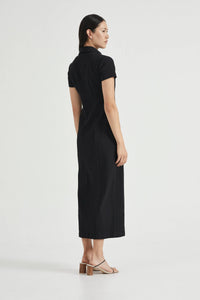 Skipping Stone Shirt Dress, Black | THIRD FORM