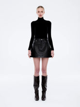 Load image into Gallery viewer, Core Leather Mini Skirt Black / Ena Pelly