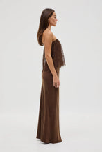 Load image into Gallery viewer, Visions Lace Strapless Maxi Dress, Chocolate | Third Form
