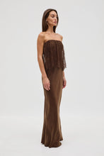 Load image into Gallery viewer, Visions Lace Strapless Maxi Dress, Chocolate | Third Form