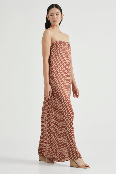 Voyage Strapless Maxi, Tile | THIRD FORM