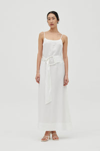 Eylsian Belted Maxi Dress White / Third Form