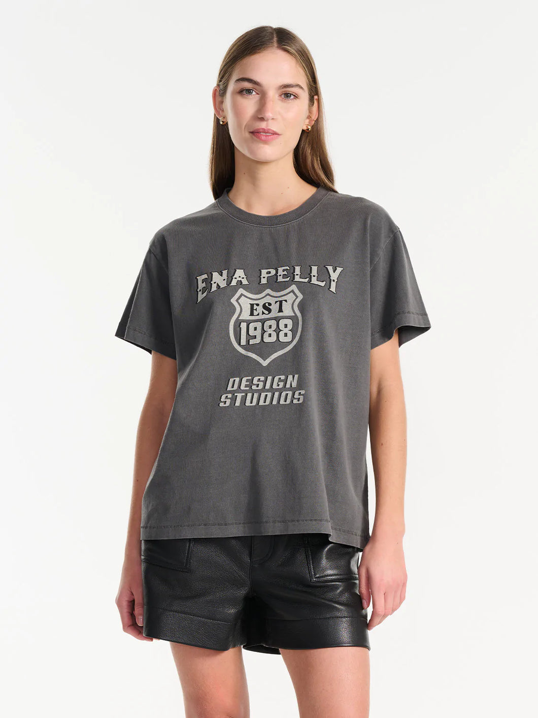 1988 Studios Tee- Charcoal Wash | Ena Pelly