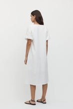 Load image into Gallery viewer, Giverny Puff Sleeve Linen Dress White | Friend of Audrey