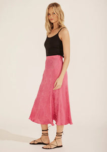 Stefan Midi Skirt Pink | Auguste The Label