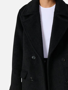 Lana Wool Coat, Black | ENA PELLY