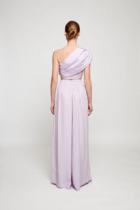 Elasticised Wide Leg Pant, Lila | SWF