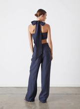 Load image into Gallery viewer, Ally Linen Palazzo Pant, Navy | Joslin Studio
