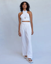 Load image into Gallery viewer, Amrita Linen Halter Top, White | Amelius