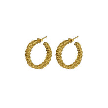 Load image into Gallery viewer, Malla Stud Hoops Gold