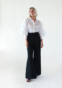 Bisous Long Sleeve Blouse, Blanche | Saint Armont