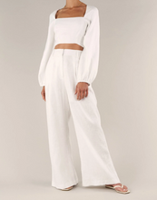Load image into Gallery viewer, Bridgette Linen Pant, White | Amelius