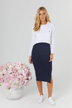 Load image into Gallery viewer, London Ribbed Skirt, Navy | LEGOE