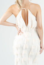 Load image into Gallery viewer, Chloe Dres in Ivory Fringe | One Fell Swoop