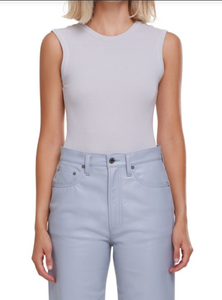 Sutton V Back Bodysuit, Soft Grey | AGOLDE