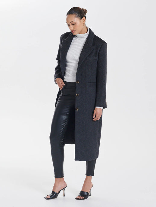 Billie Blazer Coat Mid Grey Marle / Ena Pelly