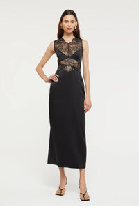 Amour Midi Dress, Black | Ginia