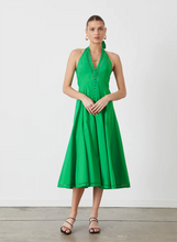 Load image into Gallery viewer, Olivia Organic Cotton Midi Dress - Emerald Green / Joslin