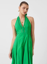 Load image into Gallery viewer, Olivia Organic Cotton Midi Dress - Emerald Green / Joslin