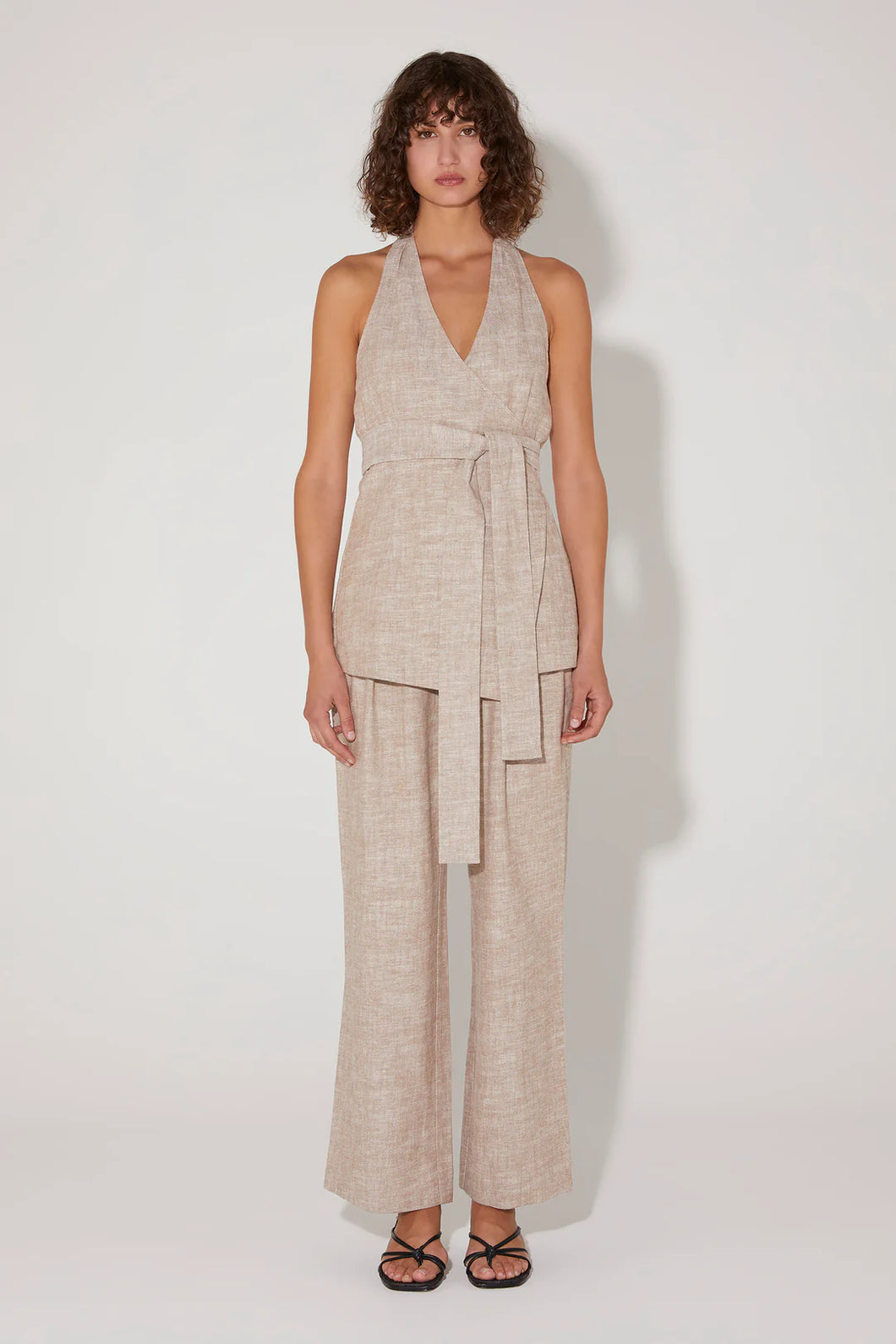 Hamish Halter Top, Latte | Hansen & Gretel
