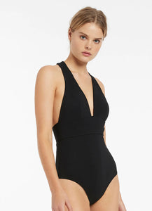 Jetset Plunge Tie Back One Piece | Jets Australia