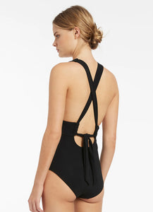 Jetset Plunge Tie Back One Piece | Jets Australia