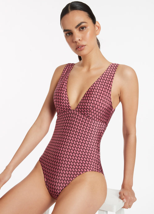 Lalita Plunge Multi Fit One Piece | Jets Australia