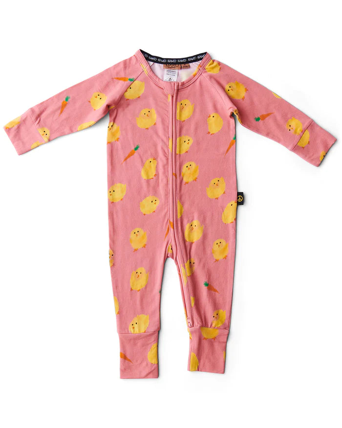 Little Chick Organic Long Sleeve Zip Romper | Kip & Co