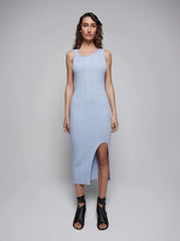 Load image into Gallery viewer, Luxe Rib Angled Dress, Sky | Nobody Denim