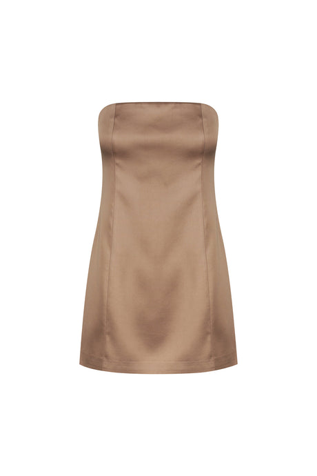 Orsun Strapless Top Ash Brown | HANSEN & GRETEL