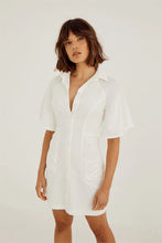 Load image into Gallery viewer, Outline Shirt Dress, White | Sovere