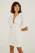 Load image into Gallery viewer, Outline Shirt Dress, White | Sovere