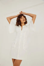 Load image into Gallery viewer, Outline Shirt Dress, White | Sovere