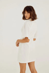 Outline Shirt Dress, White | Sovere