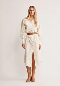 Wanderer Midi Dress, Ivory | Ministry of Style