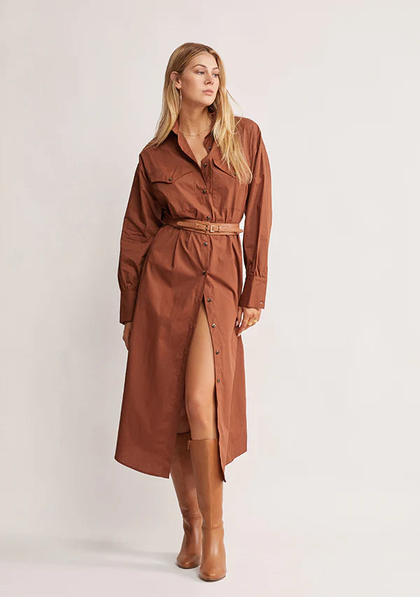 Wanderer Midi Dress, Auburn | Ministry of Style
