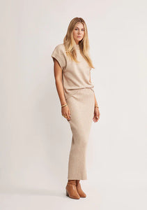 Wistful Knit Midi Skirt, Sand | Ministry of Style