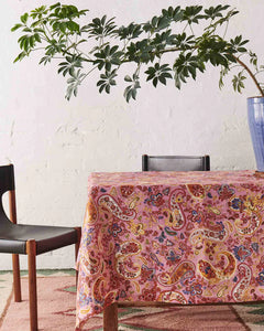 Paisley Colourful Linen Tablecloth / Kip & Co