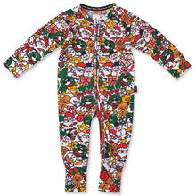 Load image into Gallery viewer, Christmas Party Organi LS Zip Romper / Kip &amp; Co