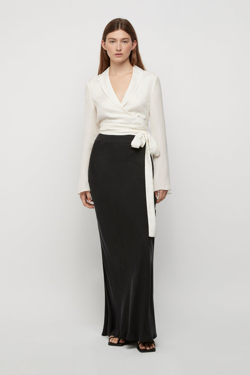 Sisely 100% Cupro Wrap Top | Friend of Audrey