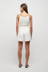 Reflection Ribbed Knit Singlet, White | Friend of Audrey