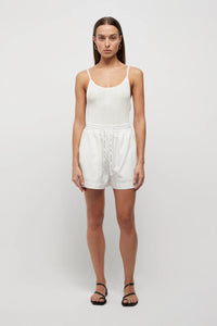 Reflection Ribbed Knit Singlet, White | Friend of Audrey