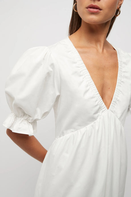Agnese Balloon Sleeve Midi Dress | Friend of Audrey