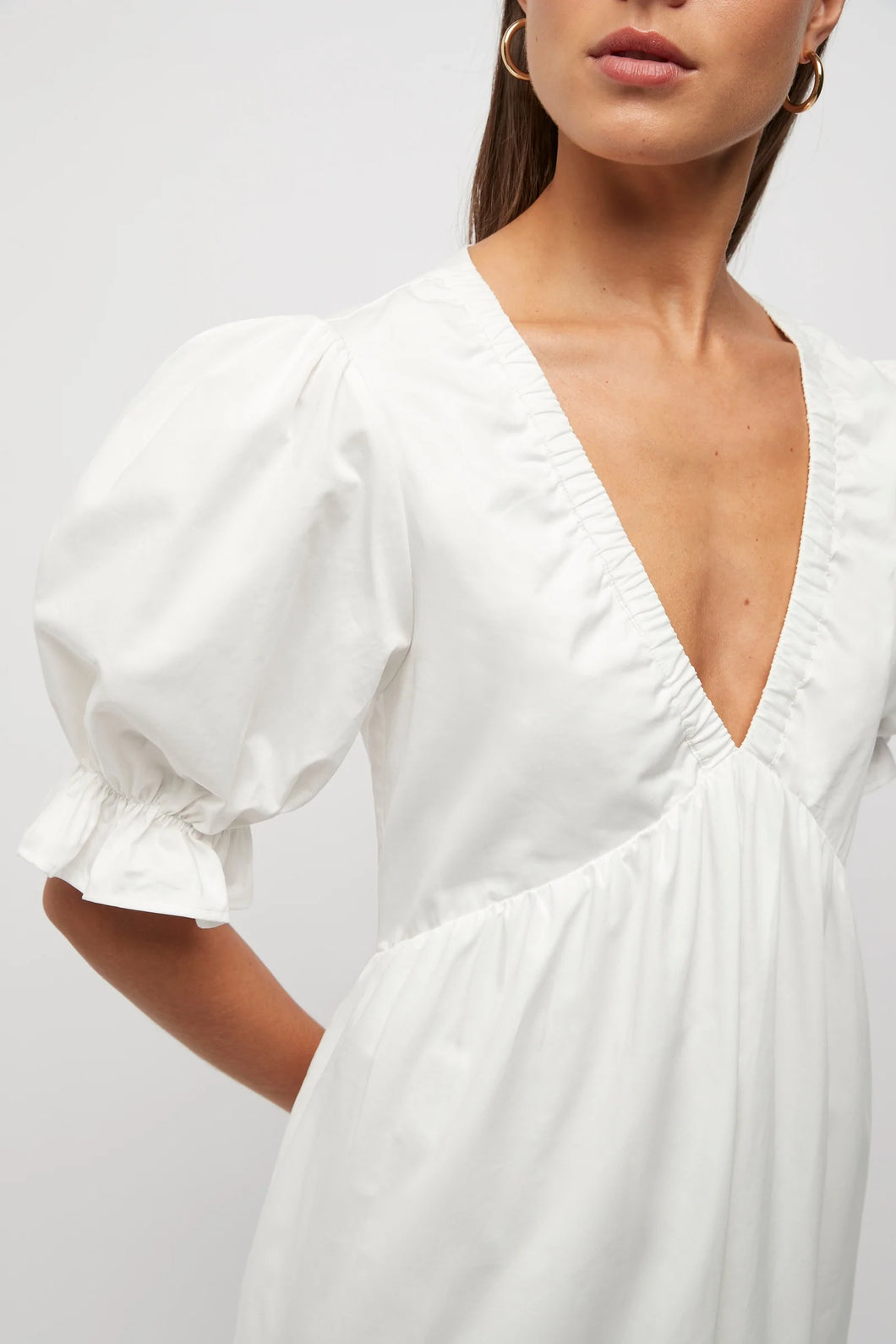 Agnese Balloon Sleeve Midi Dress | Friend of Audrey